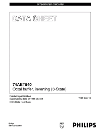 Datasheet 74ABT540DB manufacturer Philips