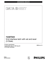 Datasheet 74ABT843PW manufacturer Philips