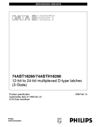Datasheet 74ABTH16260DGG manufacturer Philips
