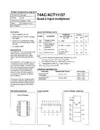 Datasheet 74AC11157 manufacturer Philips