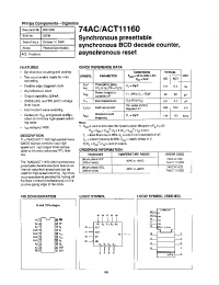 Datasheet 74AC11160 manufacturer Philips