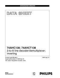 Datasheet 74AHC138D manufacturer Philips