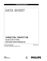 Datasheet 74AHC139 manufacturer Philips