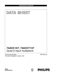 Datasheet 74AHC157D manufacturer Philips