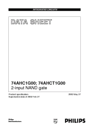 Datasheet 74AHC1G00 manufacturer Philips