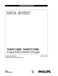 Datasheet 74AHC1G86 manufacturer Philips