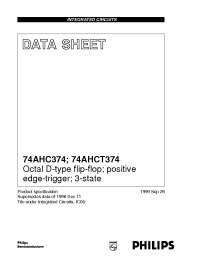 Datasheet 74AHC374 manufacturer Philips