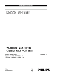 Datasheet 74AHCT02 manufacturer Philips