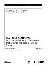 Datasheet 74AHCT595 manufacturer Philips
