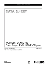Datasheet 74AHCT86 manufacturer Philips