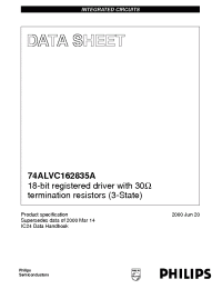 Datasheet 74ALVC162835A manufacturer Philips