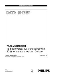 Datasheet 74ALVCH162601DGG manufacturer Philips