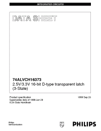 Datasheet 74ALVCH16373 manufacturer Philips