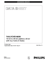 Datasheet 74ALVCHS16830DGB manufacturer Philips