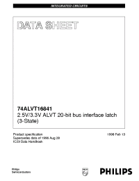 Datasheet 74ALVT16841DL manufacturer Philips