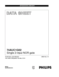 Datasheet 74AUC1G02GW manufacturer Philips