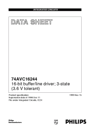 Datasheet 74AVC16244DGG manufacturer Philips