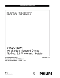 Datasheet 74AVC16374DGG manufacturer Philips