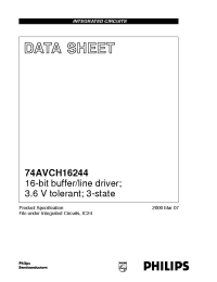 Datasheet 74AVCH16244 manufacturer Philips