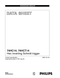 Datasheet 74HC14D manufacturer Philips