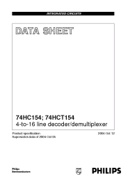 Datasheet 74HC154PW manufacturer Philips
