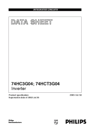 Datasheet 74HC3G04 manufacturer Philips