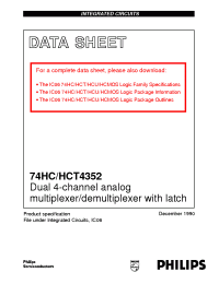 Datasheet 74HC4352 manufacturer Philips
