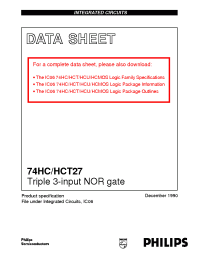 Datasheet 74HC/HCT27 manufacturer Philips