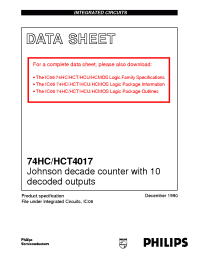 Datasheet 74HC/HCT4017 manufacturer Philips