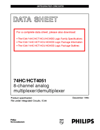 Datasheet 74HC/HCT4051 manufacturer Philips