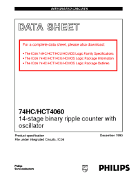 Datasheet 74HC/HCT4060 manufacturer Philips
