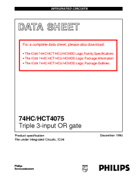 Datasheet 74HC/HCT4075 manufacturer Philips