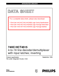 Datasheet 74HC/HCT4515 manufacturer Philips