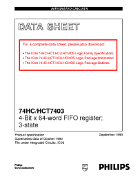 Datasheet 74HC/HCT7403 manufacturer Philips