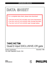 Datasheet 74HC/HCT86 manufacturer Philips