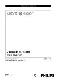Datasheet 74HCT04DB manufacturer Philips