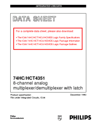 Datasheet 74HCT4351 manufacturer Philips