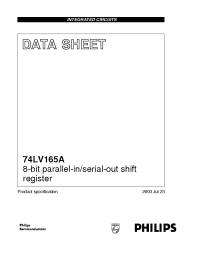 Datasheet 74LV165A manufacturer Philips