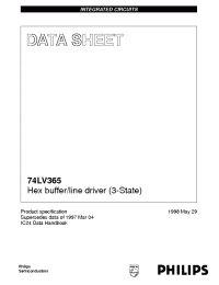 Datasheet 74LV365D manufacturer Philips