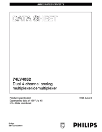 Datasheet 74LV4052D manufacturer Philips
