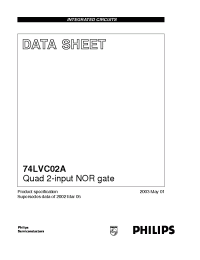 Datasheet 74LVC02ABQ manufacturer Philips