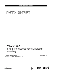 Datasheet 74LVC138ABQ manufacturer Philips