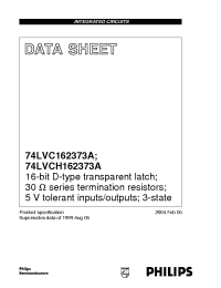 Datasheet 74LVC162373ADL manufacturer Philips
