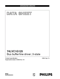 Datasheet 74LVC1G125GV manufacturer Philips