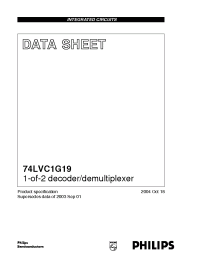 Datasheet 74LVC1G19GV manufacturer Philips
