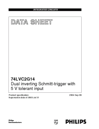 Datasheet 74LVC2G14 manufacturer Philips