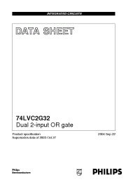 Datasheet 74LVC2G32DC manufacturer Philips