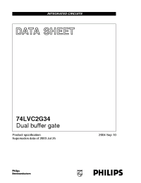 Datasheet 74LVC2G34 manufacturer Philips