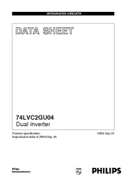 Datasheet 74LVC2GU04 manufacturer Philips