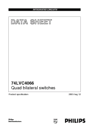Datasheet 74LVC4066 manufacturer Philips